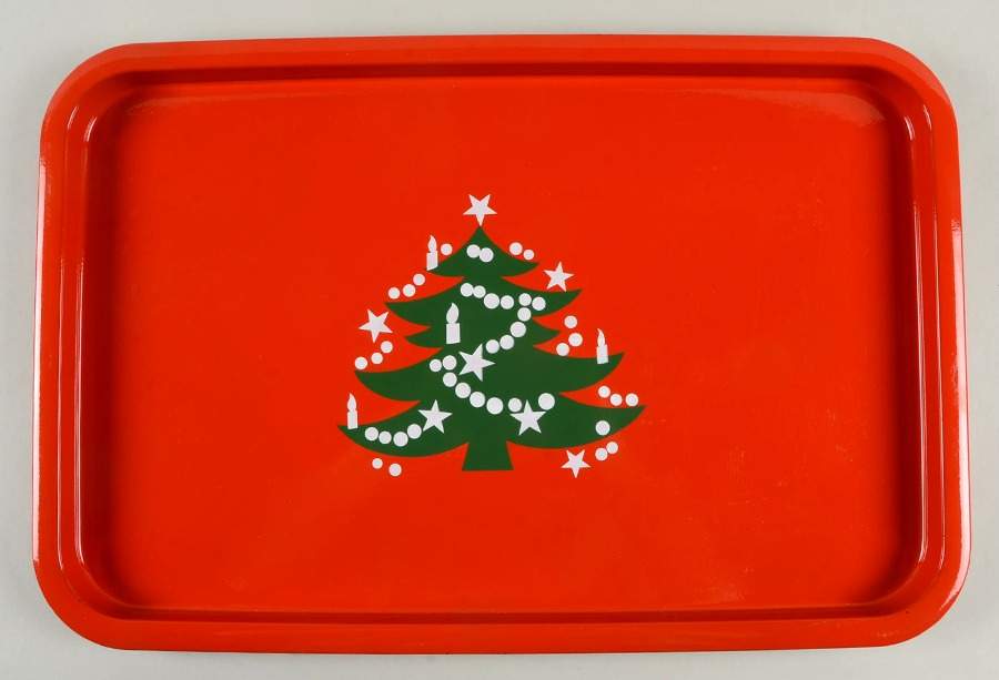 Christmas Tree 18" Rectangular Melamine Tray by Waechtersbach-1