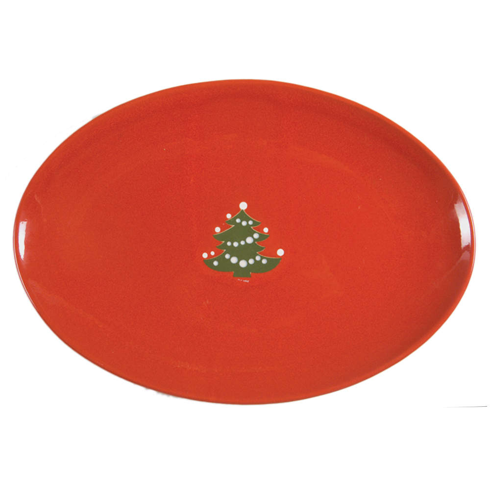 Christmas Tree 10" Oval Serving Platter by Waechtersbach-1