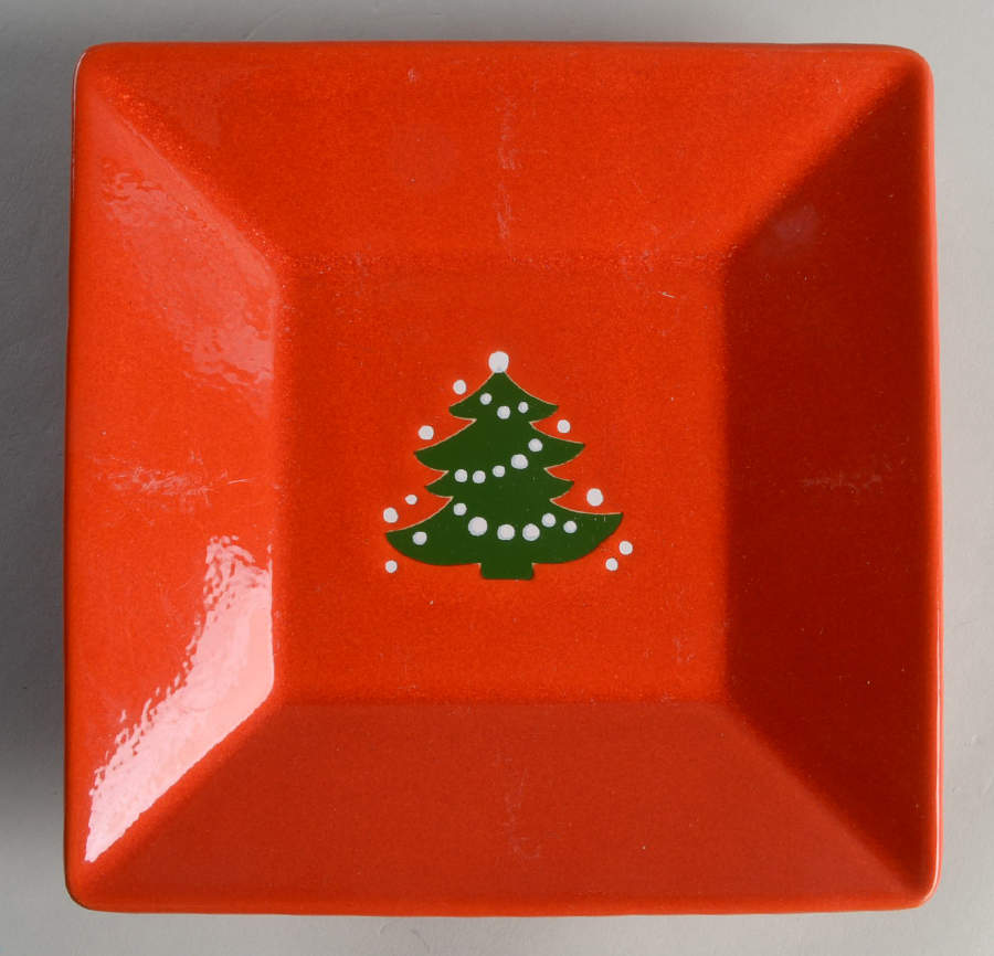 Christmas Tree Small Square Bread & Butter Plate by Waechtersbach-1