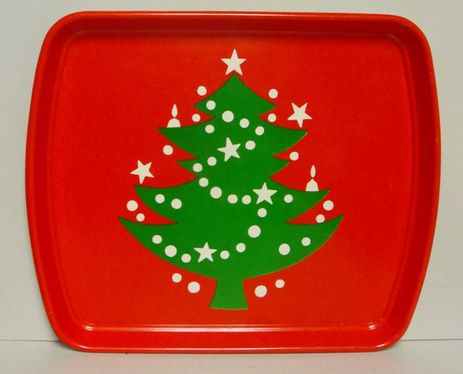 Christmas Tree 12" Rectangular Melamine Tray by Waechtersbach-1
