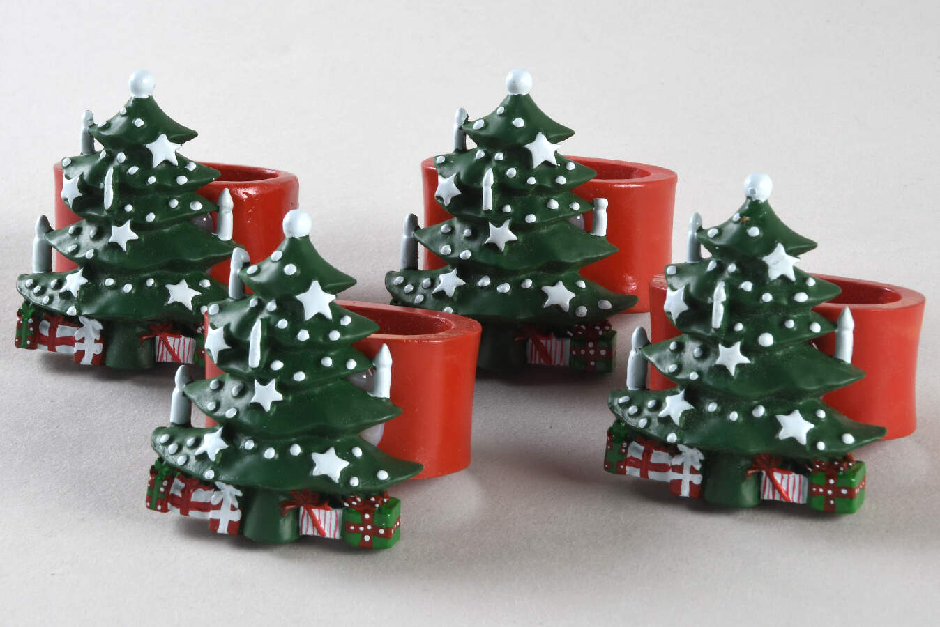 Christmas Tree Napkin Ring - Set of 4 by Waechtersbach-1