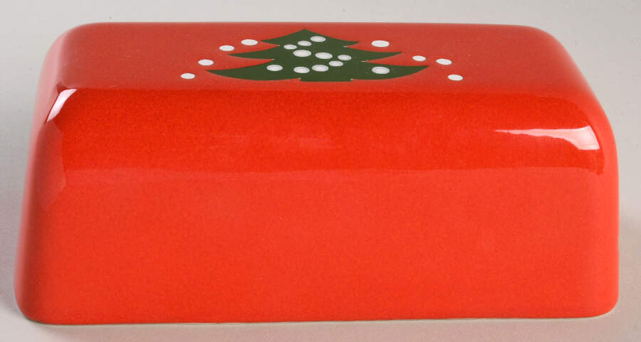 Christmas Tree Lid for 1/4 Lb Butter by Waechtersbach-1