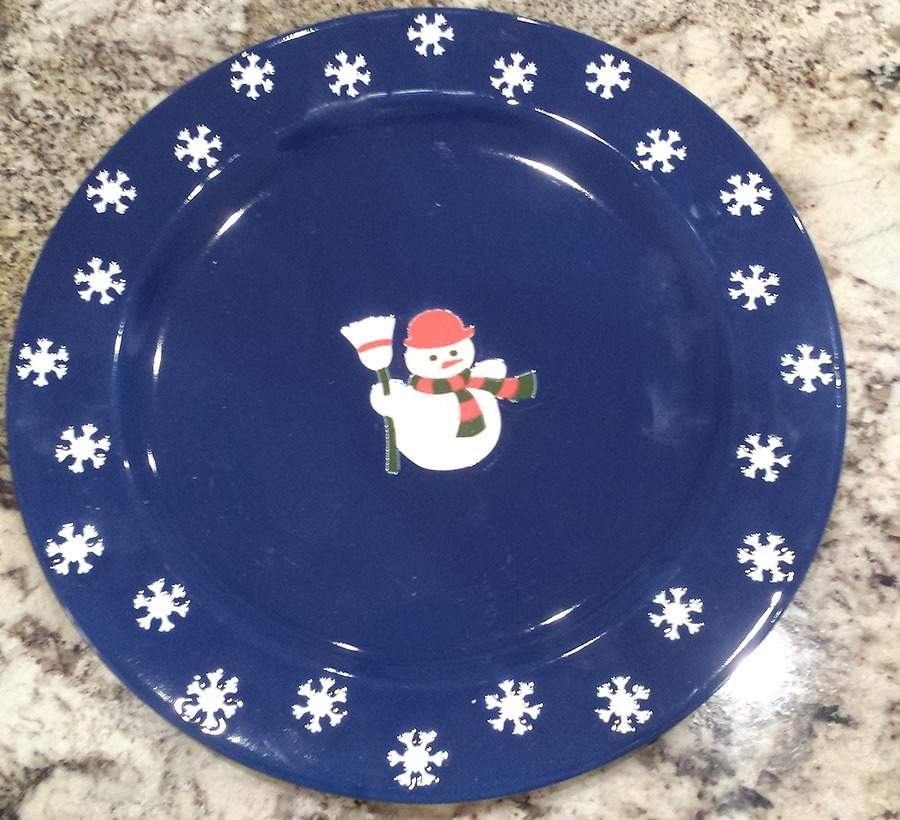Snowman Dinner Plate by Noble Excellence-1