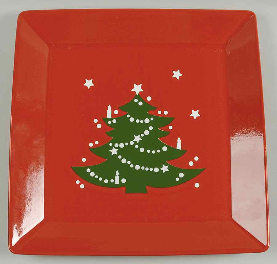 Christmas Tree 14" Square Platter by Waechtersbach-1
