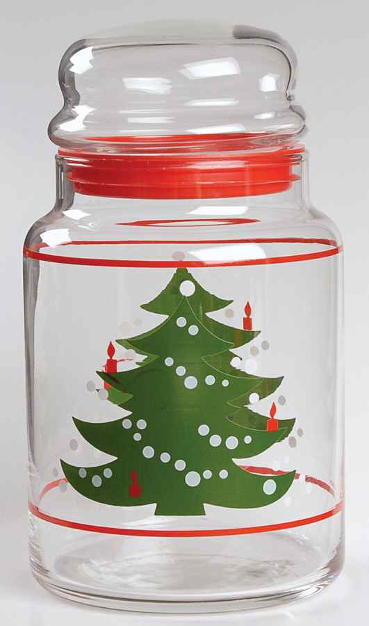 Christmas Tree Glassware Candy Jar & Lid by Waechtersbach-1