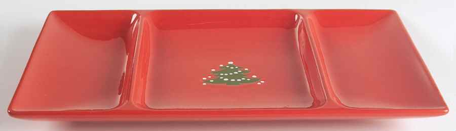 Christmas Tree 3 Part Rectangular Divided Server by Waechtersbach-1