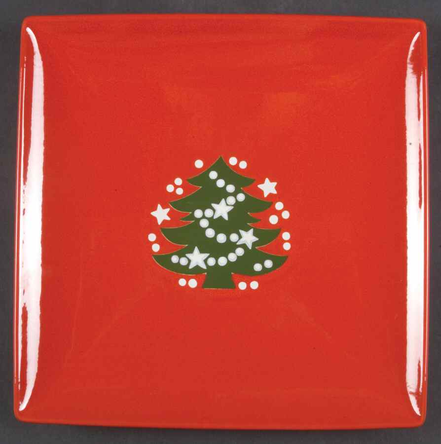 Christmas Tree 10" Square Serving Platter by Waechtersbach-1