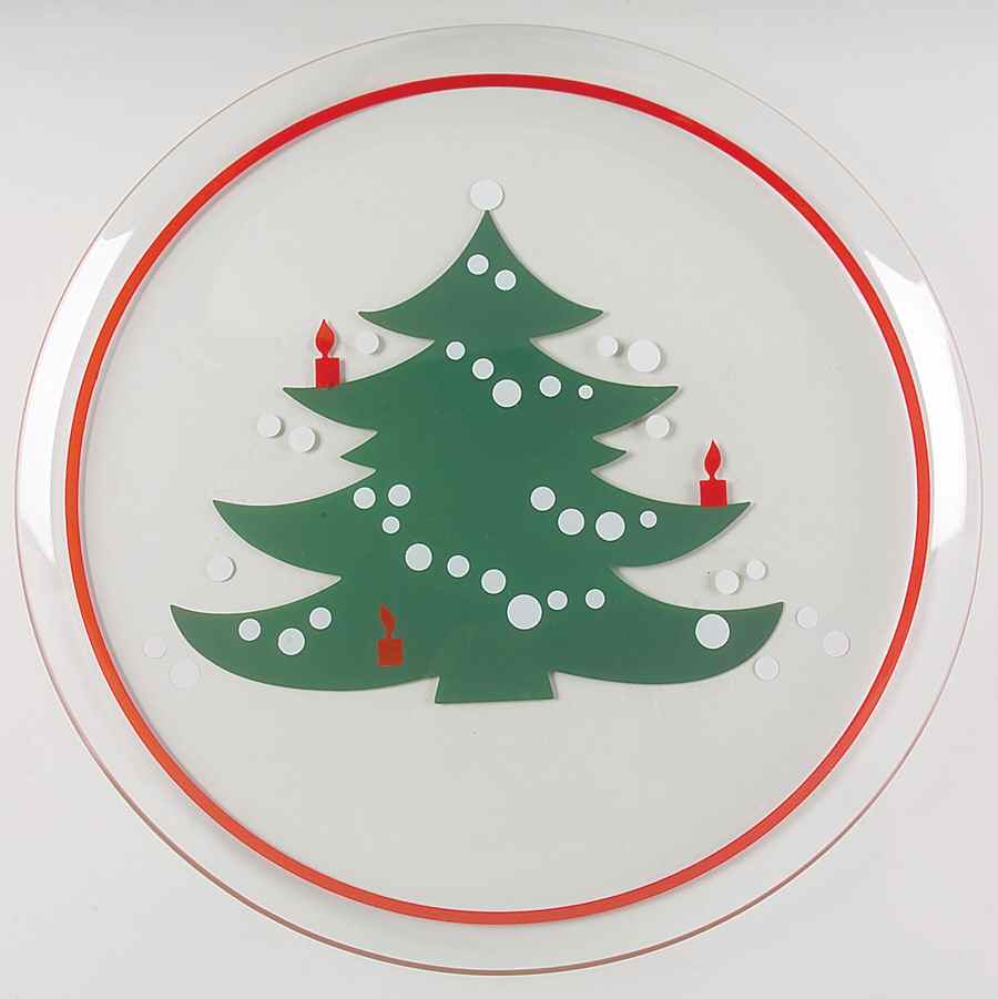 Christmas Tree Glassware Torte Plate by Waechtersbach-1