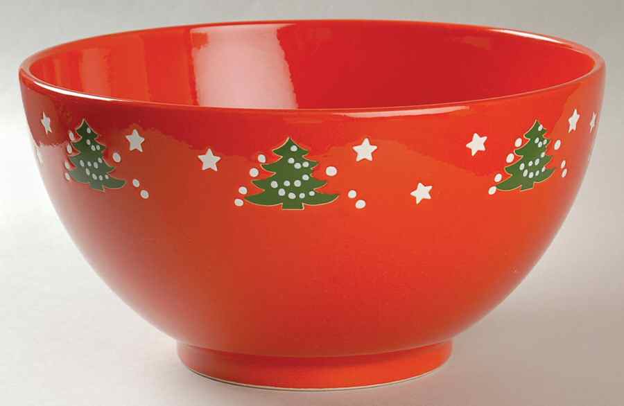 Christmas Tree 9" Salad Serving Bowl by Waechtersbach-1