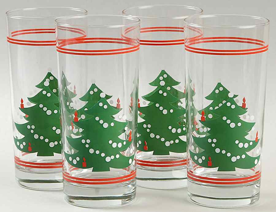 Christmas Tree 16 Oz Glassware Cooler - Set of 4 by Waechtersbach-1