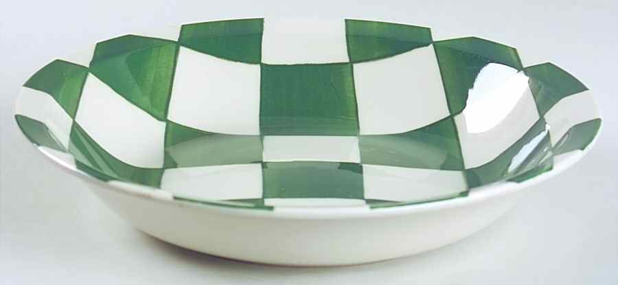 Green Checks Rim Soup Bowl by Waechtersbach-1