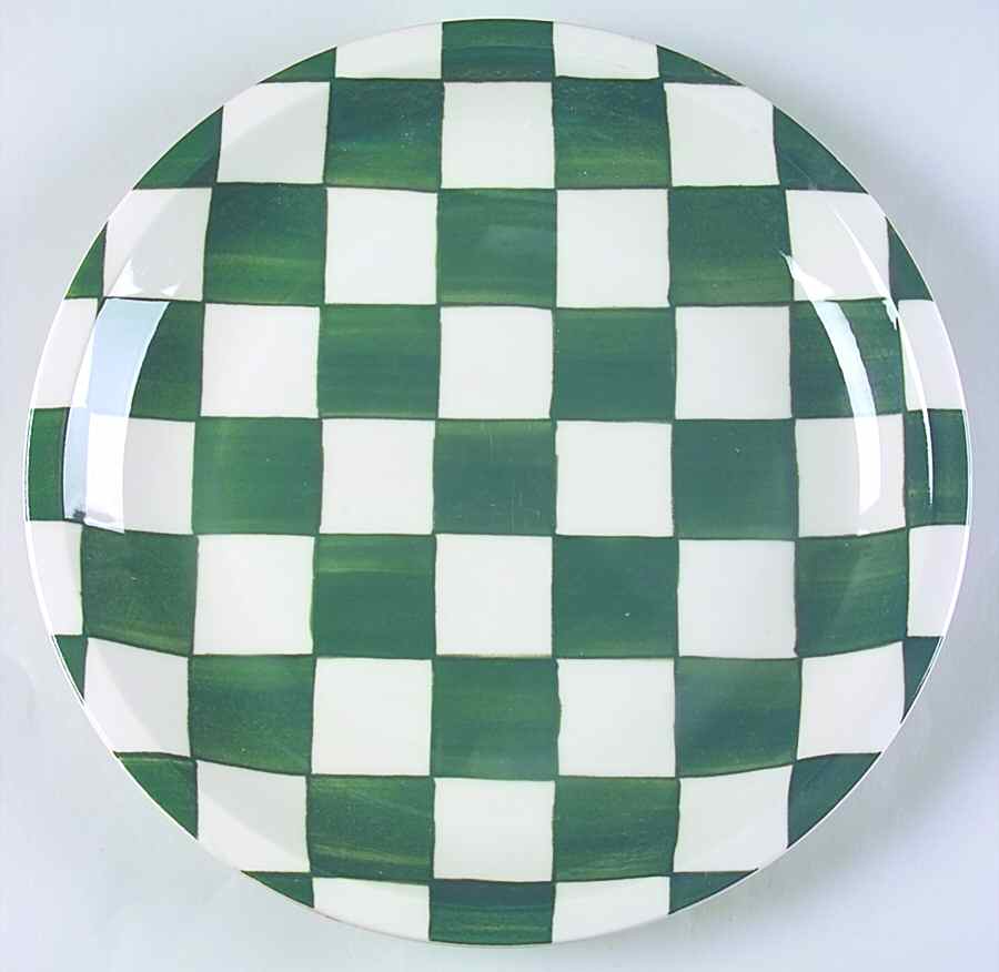 Green Checks Dinner Plate by Waechtersbach-1