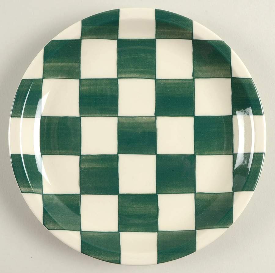 Green Checks Salad Plate by Waechtersbach-1