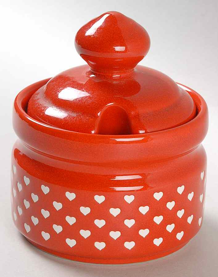 Heart Sugar Bowl & Lid by Waechtersbach-1