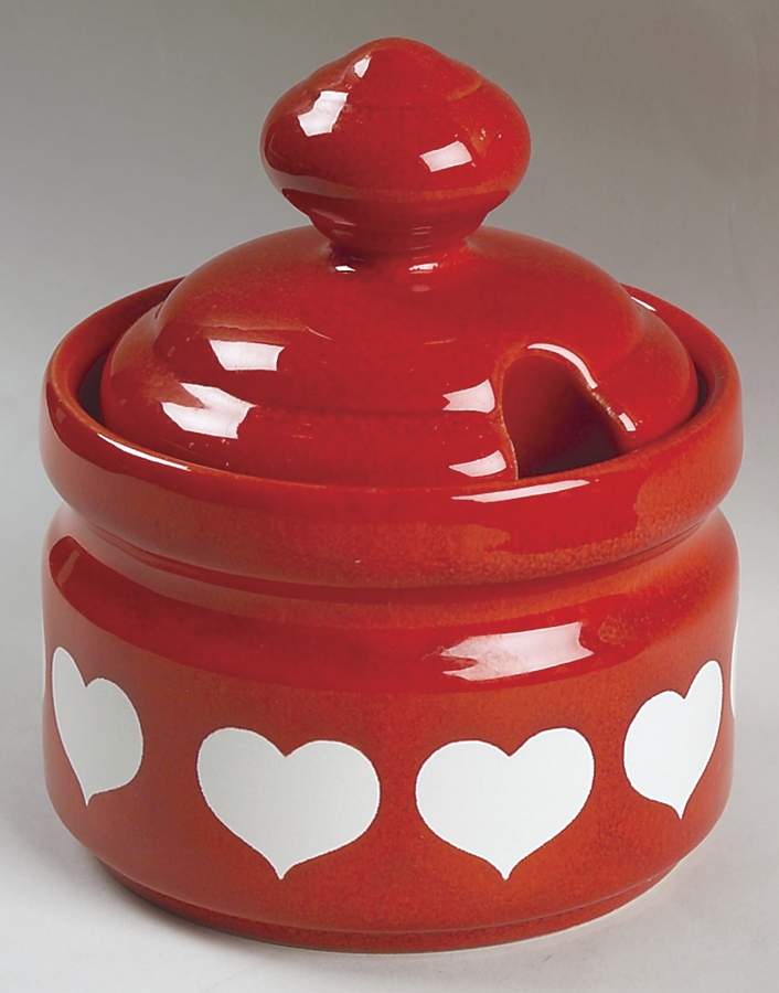 Heart Sugar Bowl & Lid by Waechtersbach-1