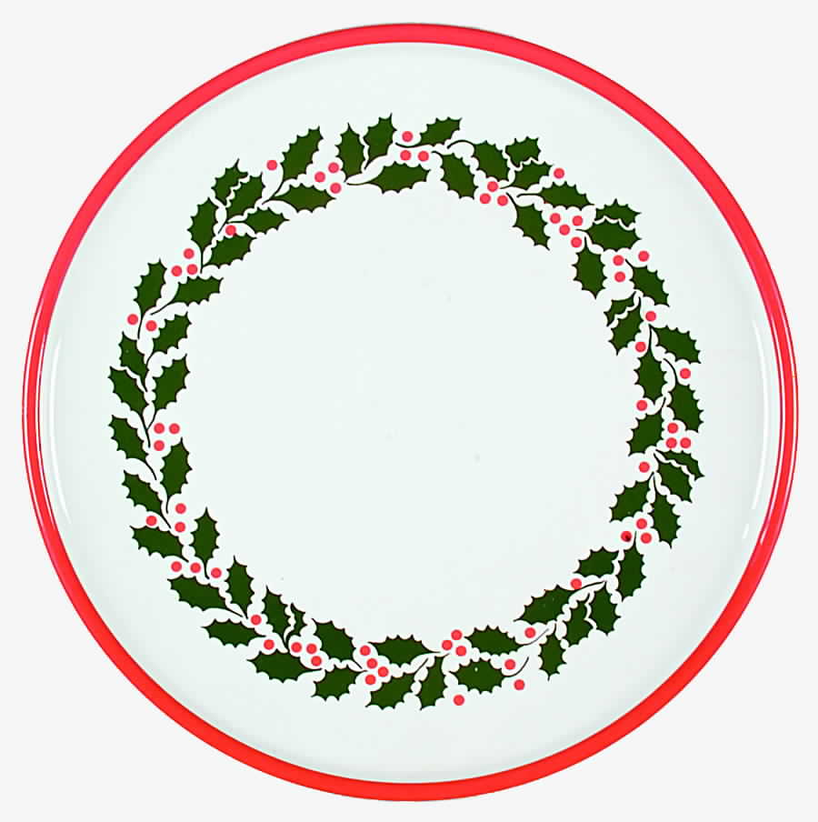Holly on White Dinner Plate by Waechtersbach-1