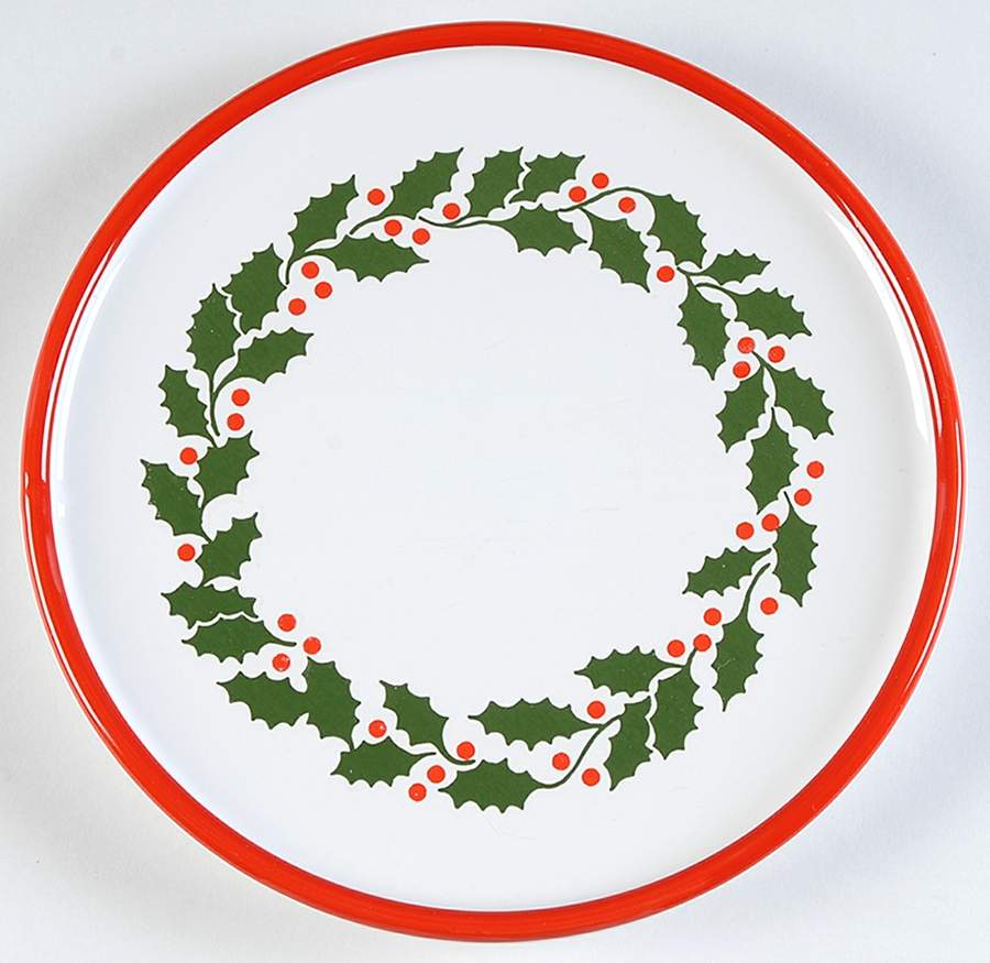 Holly on White Salad Plate by Waechtersbach-1