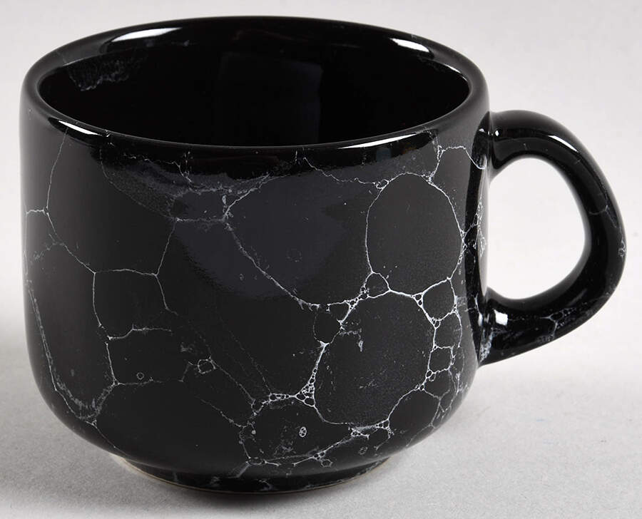 Marble Black Flat Cup by Waechtersbach-1