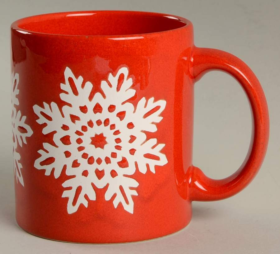 Snowflake Red Mug by Waechtersbach-1