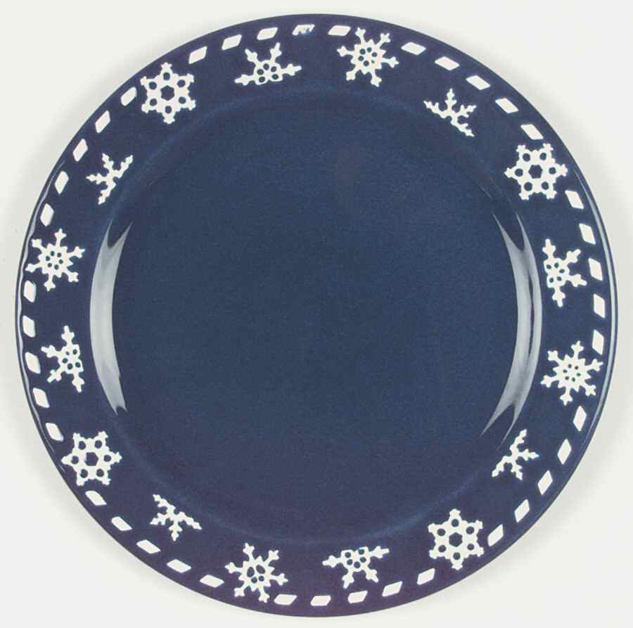 Snowflake Royal Blue Dinner Plate by Waechtersbach-1