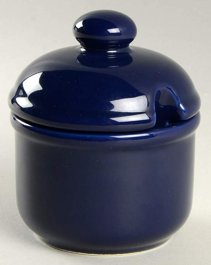 Solid Colours Cobalt Blue Sugar Bowl & Lid by Waechtersbach-1