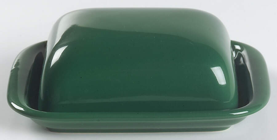 Solid Colours Hunter Green Rectangular Covered Butter by Waechtersbach-1