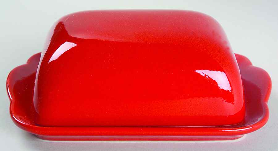 Solid Colours Red Rectangular Covered Butter by Waechtersbach-1