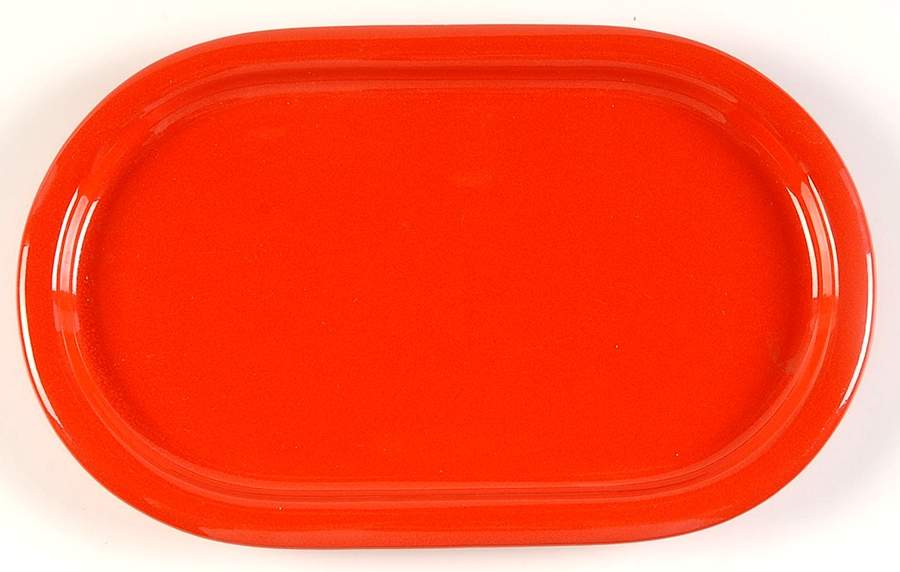 Solid Colours Red 11" Oval Serving Platter by Waechtersbach-1