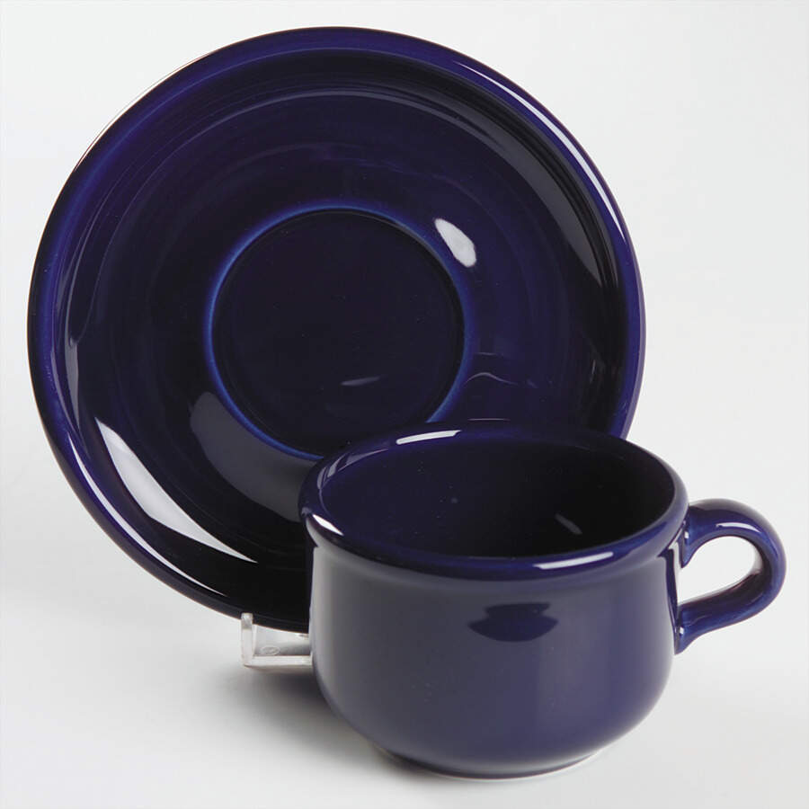Solid Colours Royal Blue Flat Cup & Saucer Set by Waechtersbach-1