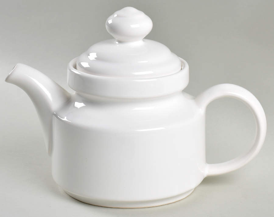 Solid Colours White Teapot & Lid by Waechtersbach-1