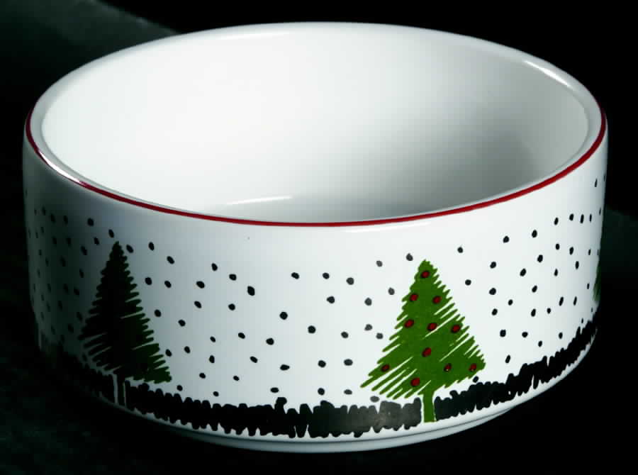 White Christmas Soup/Cereal Bowl by Waechtersbach-1