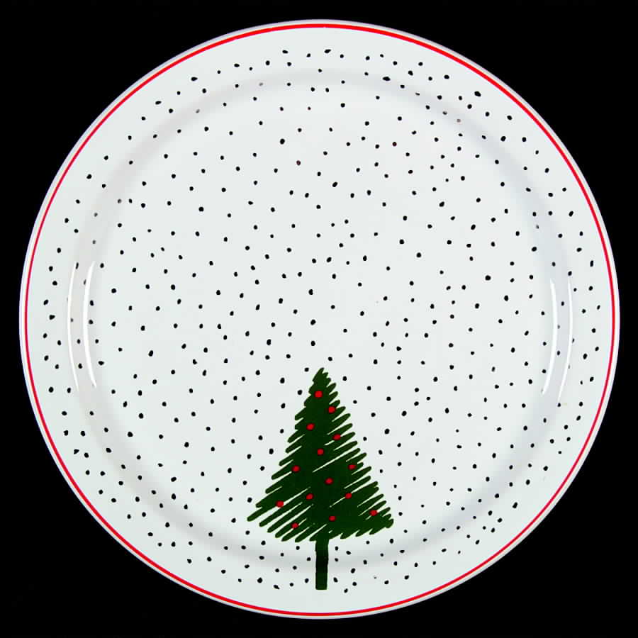 White Christmas Dinner Plate by Waechtersbach-1