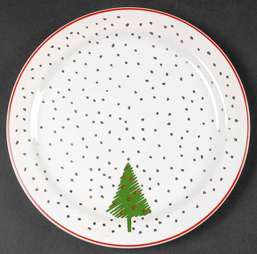 White Christmas Salad Plate by Waechtersbach-1