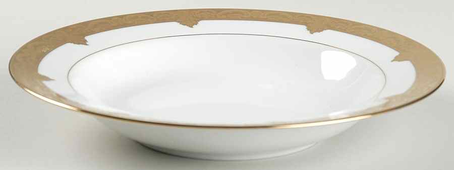 Grande Baroque Gold Rim Soup Bowl by Wallace Heritage (Japan)-1