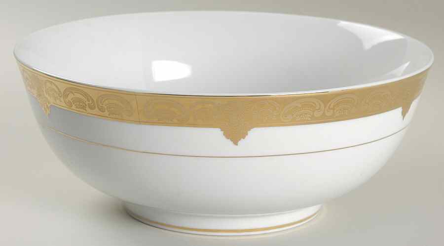 Grande Baroque Gold 9" Salad Serving Bowl by Wallace Heritage (Japan)-1
