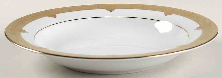 Grande Baroque Gold Large Rim Soup Bowl by Wallace Heritage (Japan)-1