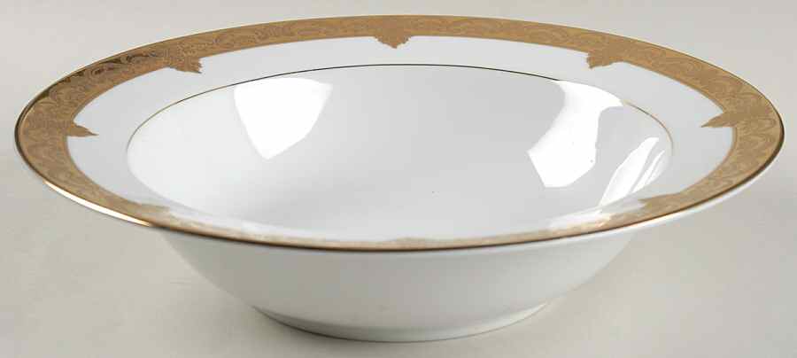 Grande Baroque Gold 10" Round Vegetable Bowl by Wallace Heritage (Japan)-1