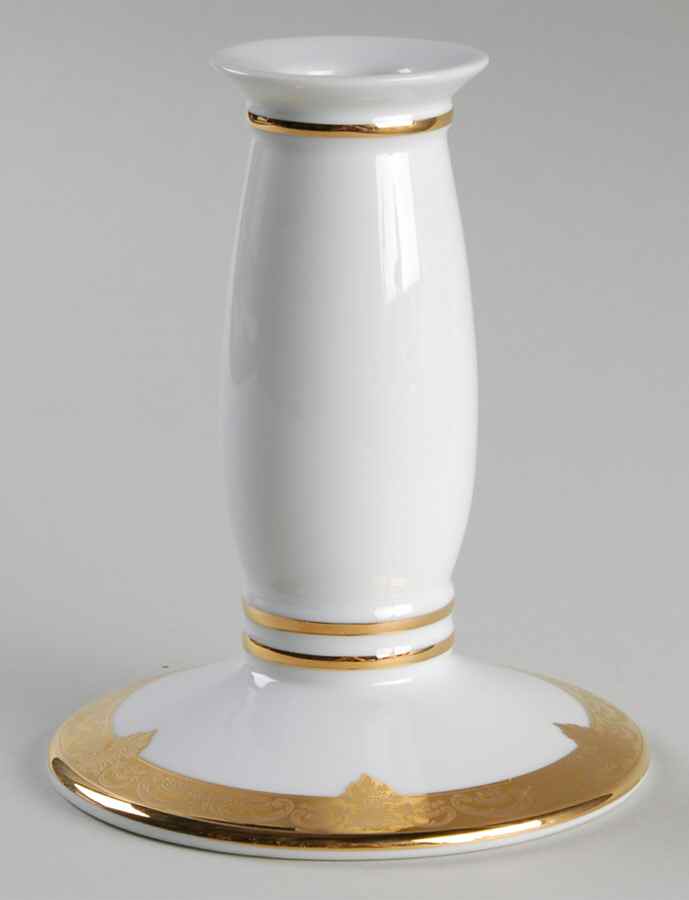 Grande Baroque Gold Single Light Candlestick by Wallace Heritage (Japan)-1