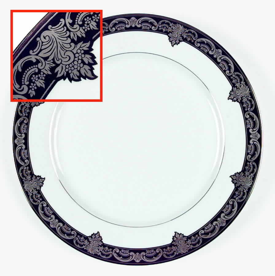 Grande Baroque Platinum Dinner Plate by Wallace Heritage (Japan)-1