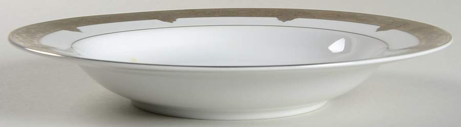 Grande Baroque Platinum Rim Soup Bowl by Wallace Heritage (Japan)-1