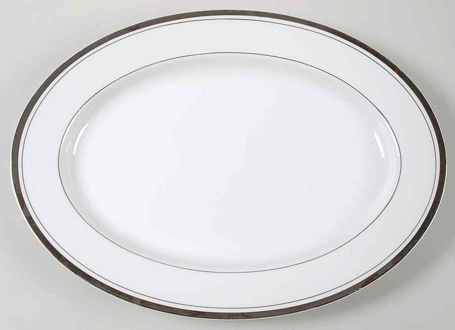 Newport 12" Oval Serving Platter by Wallace Heritage (Japan)-1