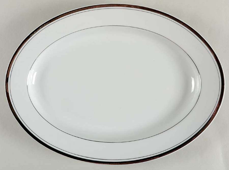 Newport 14" Oval Serving Platter by Wallace Heritage (Japan)-1