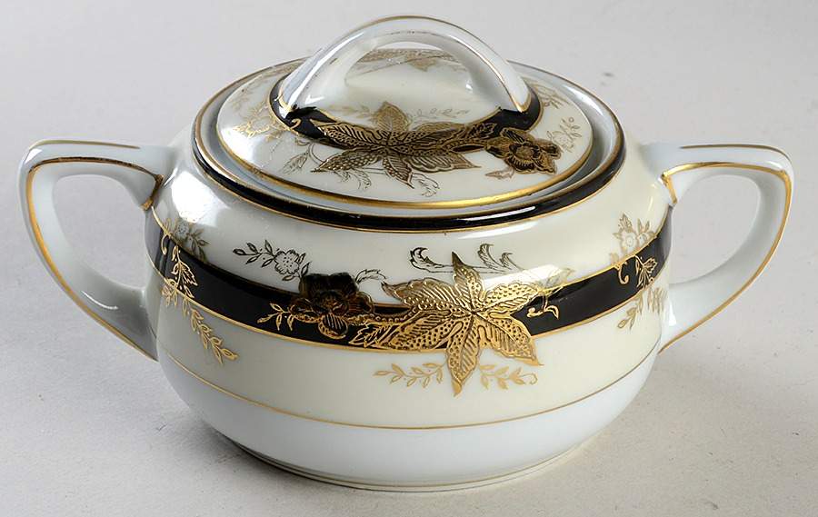 Golden Maple Sugar Bowl & Lid by Wako-1