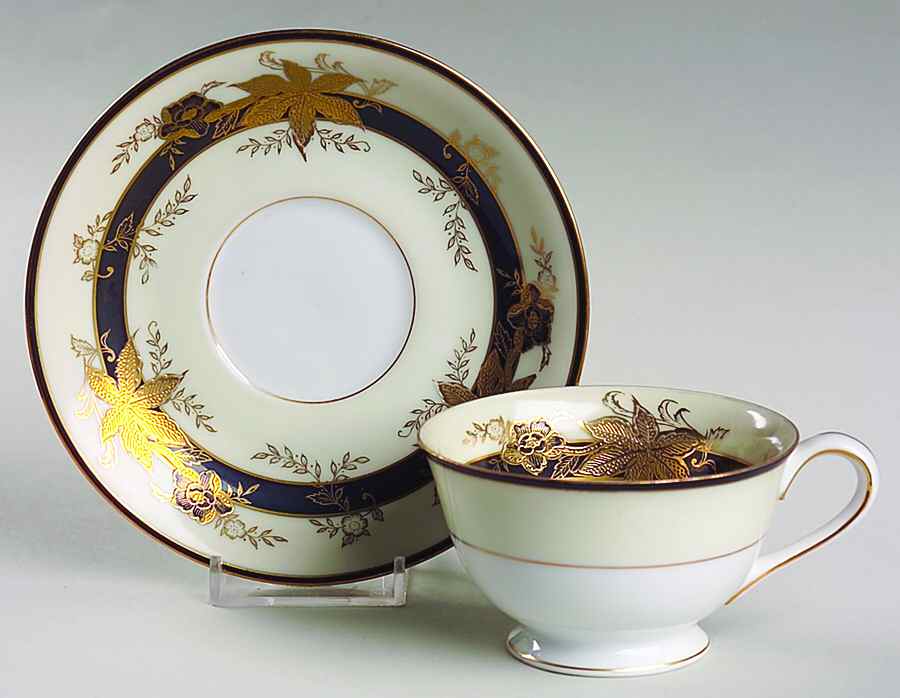 Golden Maple Footed Cup & Saucer Set by Wako-1