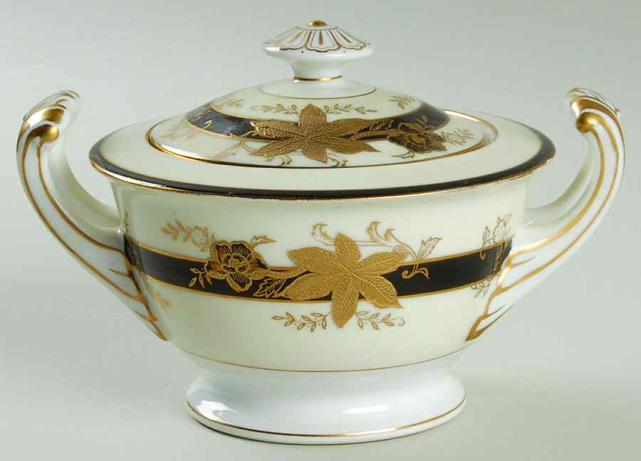 Golden Maple Sugar Bowl & Lid by Wako-1