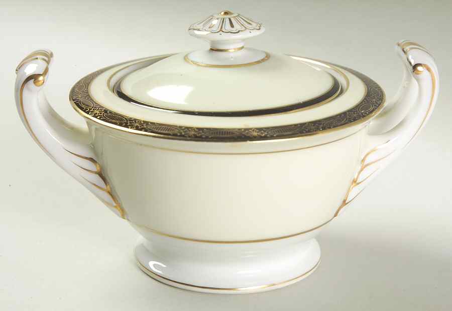 Tiffany Sugar Bowl & Lid by Wako-1