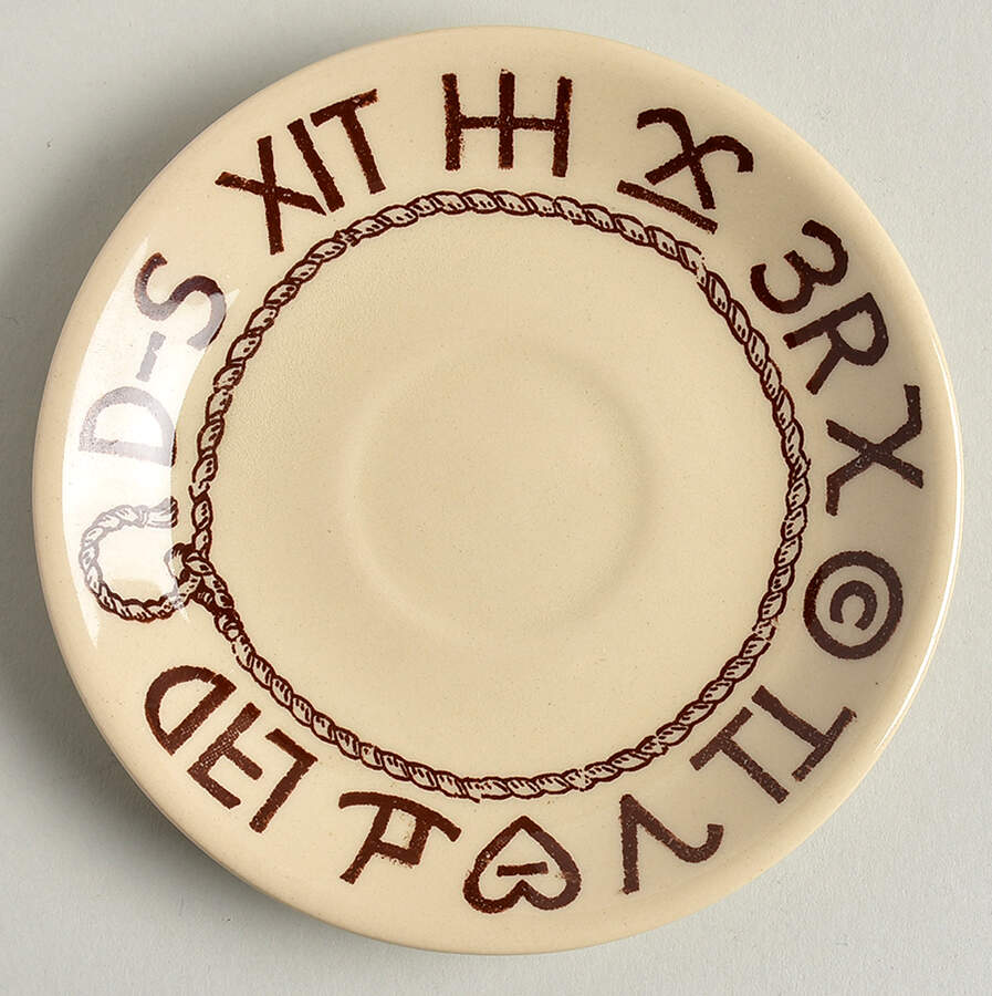 Boots & Saddle Saucer for Flat Demitasse Cup by Wallace (American)-1