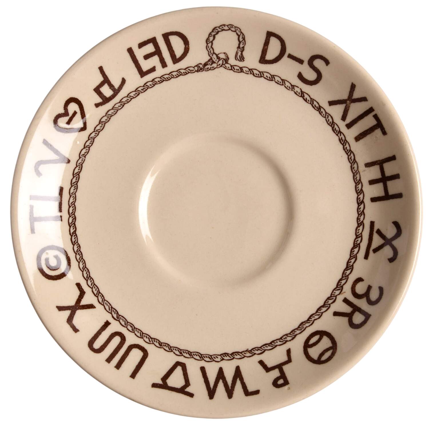 Boots & Saddle Saucer for Oversized Cup by Wallace (American)-1