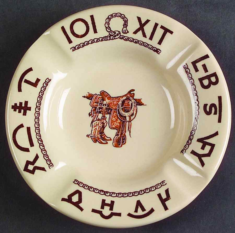 Boots & Saddle Small Ashtray by Wallace (American)-1