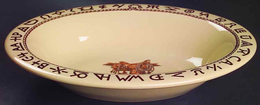 Boots & Saddle 11" Oval Vegetable Bowl by Wallace (American)-1